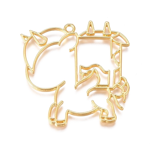PandaHall Zinc Alloy Open Back Bezel Pendants, For DIY UV Resin, Epoxy Resin, Pressed Flower Jewelry, Unicorn, Golden, 44.6x44x2mm, Hole...
PandaHall Zinc Alloy Open Back Bezel Pendants, For DIY UV Resin, Epoxy Resin, Pressed Flower Jewelry, Unicorn, Golden, 44.6x44x2mm, Hole...