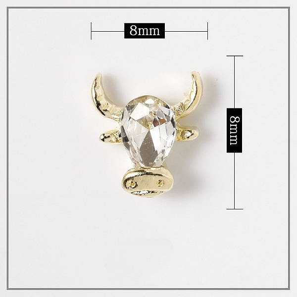 PandaHall Alloy Cabochons, Nail Art Decoration Accessories, with Glass Rhinestones, Light Gold, Cow, Crystal, 9x8.5x4mm Alloy+Rhinestone..., Clear
PandaHall Alloy Cabochons, Nail Art Decoration Accessories, with Glass Rhinestones, Light Gold, Cow, Crystal, 9x8.5x4mm Alloy+Rhinestone..., Clear