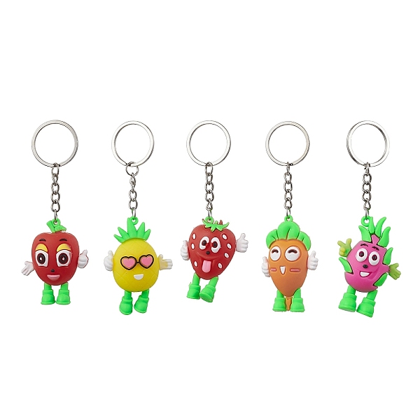 PandaHall Cartoon Fruit PVC Plastic Keychain, with Iron Split Key Rings, Mixed Color, 106.5~116mm Plastic Fruit Multicolor
PandaHall Cartoon Fruit PVC Plastic Keychain, with Iron Split Key Rings, Mixed Color, 106.5~116mm Plastic Fruit Multicolor