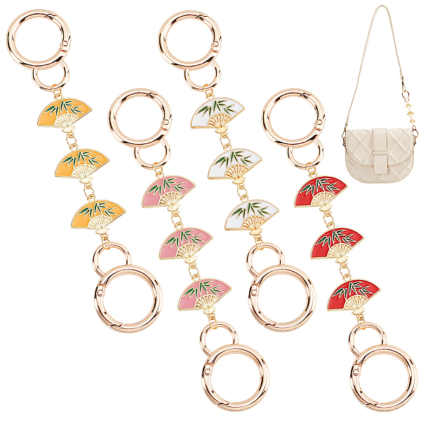 PandaHall Fan with Bamboo Leaves Pattern Alloy Enamel Link Purse Strap Extenders, with Spring Gate Rings, Mixed Color, 14.6cm, 4 colors..., Multicolor
PandaHall Fan with Bamboo Leaves Pattern Alloy Enamel Link Purse Strap Extenders, with Spring Gate Rings, Mixed Color, 14.6cm, 4 colors..., Multicolor