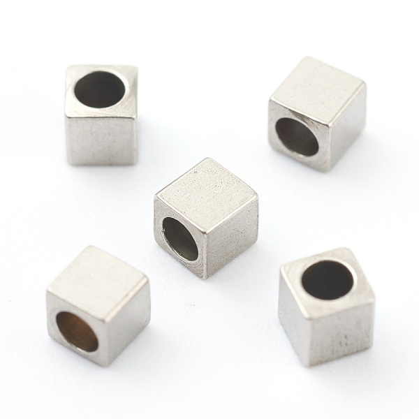 PandaHall 304 Stainless Steel Beads, Cube, Stainless Steel Color, 3x3x2mm, Hole: 2mm 304 Stainless Steel Cube
PandaHall 304 Stainless Steel Beads, Cube, Stainless Steel Color, 3x3x2mm, Hole: 2mm 304 Stainless Steel Cube