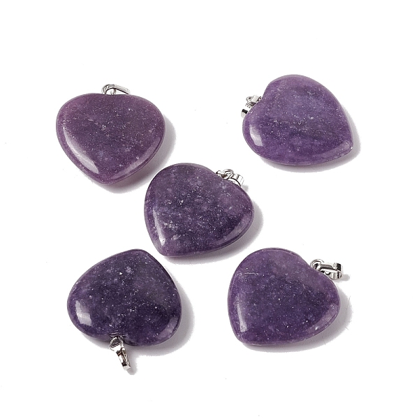 PandaHall Natural Lilac Jade Pendants, with Platinum Tone Brass Findings, Heart Charm, 27~28x25x7mm, Hole: 7x4mm Lilac Jade Heart
PandaHall Natural Lilac Jade Pendants, with Platinum Tone Brass Findings, Heart Charm, 27~28x25x7mm, Hole: 7x4mm Lilac Jade Heart