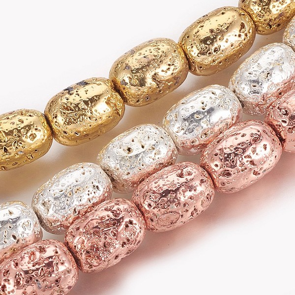 PandaHall Electroplated Natural Lava Rock Beads Strands, Long-Lasting Plated, Column, Mixed Color, 14x10~10.5mm, Hole: 1mm, about...
PandaHall Electroplated Natural Lava Rock Beads Strands, Long-Lasting Plated, Column, Mixed Color, 14x10~10.5mm, Hole: 1mm, about...