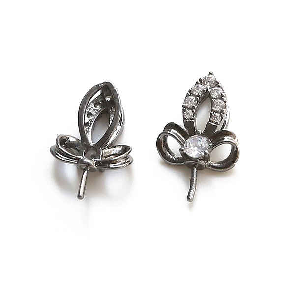 PandaHall Brass Pave Clear Cubic Zirconia Leaf Head Pins, for Baroque Pearl Making, Gunmetal, 16x11mm Brass
PandaHall Brass Pave Clear Cubic Zirconia Leaf Head Pins, for Baroque Pearl Making, Gunmetal, 16x11mm Brass