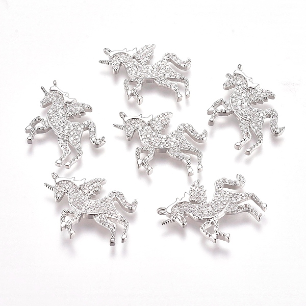 PandaHall Brass Micro Pave Cubic Zirconia Pendants, Unicorn, Clear, Real Platinum Plated, 27x20x2mm, Hole: 1.2mm Brass+Cubic Zirconia...
PandaHall Brass Micro Pave Cubic Zirconia Pendants, Unicorn, Clear, Real Platinum Plated, 27x20x2mm, Hole: 1.2mm Brass+Cubic Zirconia...