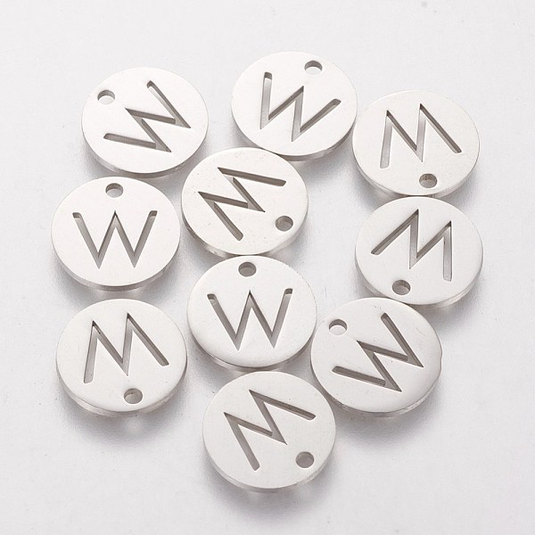 PandaHall 201 Stainless Steel Charms, Flat Round with Letter, Stainless Steel Color, Letter.W, 12x1mm, Hole: 1.5mm 201 Stainless Steel...
PandaHall 201 Stainless Steel Charms, Flat Round with Letter, Stainless Steel Color, Letter.W, 12x1mm, Hole: 1.5mm 201 Stainless Steel...