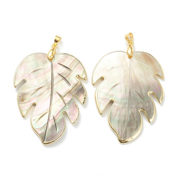 PandaHall Natural Black Lip Shell Pendants, with Golden Plated Brass Findings, Leaf, 47.5x36x1.7mm, Hole: 4x3.5mm Black Lip Shell Leaf
PandaHall Natural Black Lip Shell Pendants, with Golden Plated Brass Findings, Leaf, 47.5x36x1.7mm, Hole: 4x3.5mm Black Lip Shell Leaf