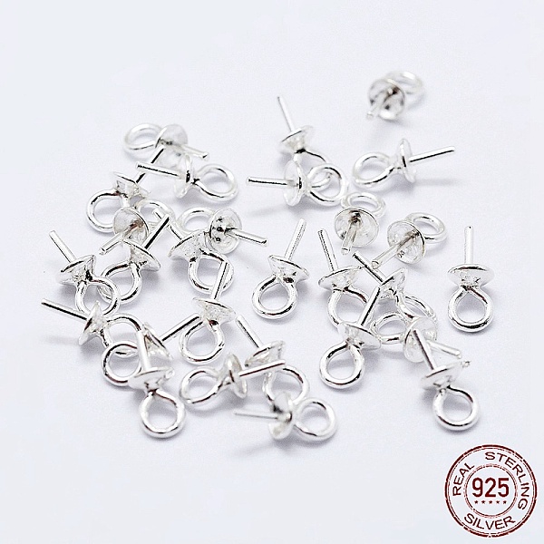 PandaHall 925 Sterling Silver Cup Pearl Bail Pin Pendants, For Half Drilled Beads, Silver, 7x3mm, Hole: 1.5mm, Pin: 0.6mm Sterling Silver...
PandaHall 925 Sterling Silver Cup Pearl Bail Pin Pendants, For Half Drilled Beads, Silver, 7x3mm, Hole: 1.5mm, Pin: 0.6mm Sterling Silver...
