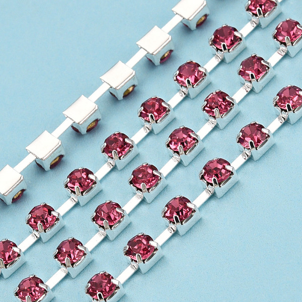 PandaHall Silver Plated Brass Rhinestone Strass Chains, Rhinestone Cup Chains, Soldered, with Spool, Rose, 3mm, about 32.81 Feet(10m)/Roll..., Pink
PandaHall Silver Plated Brass Rhinestone Strass Chains, Rhinestone Cup Chains, Soldered, with Spool, Rose, 3mm, about 32.81 Feet(10m)/Roll..., Pink