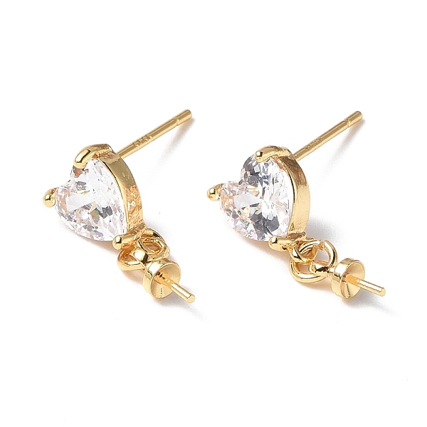 PandaHall Brass Glass Rhinestone Stud Earrings Findings, with 925 Sterling Silver Pins Cup Peg Bails, Real 18K Gold Plated, Heart, Crystal..., Clear
PandaHall Brass Glass Rhinestone Stud Earrings Findings, with 925 Sterling Silver Pins Cup Peg Bails, Real 18K Gold Plated, Heart, Crystal..., Clear
