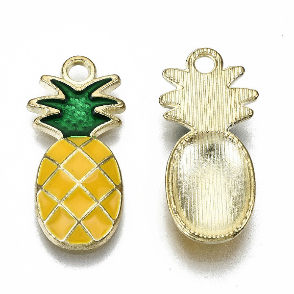 PandaHall Alloy Enamel Pendants, Cadmium Free & Lead Free, Pineapple, Light Gold, Gold, 24x12x3mm, Hole: 1.5mm Alloy+Enamel Fruit Gold
PandaHall Alloy Enamel Pendants, Cadmium Free & Lead Free, Pineapple, Light Gold, Gold, 24x12x3mm, Hole: 1.5mm Alloy+Enamel Fruit Gold