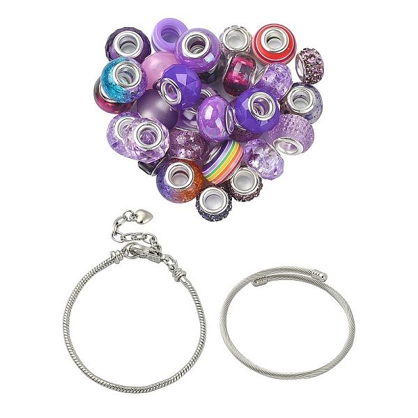 PandaHall DIY European Style Bracelet Making Kits, Including Acrylic & Resin & Polymer Clay Rhinestone European Beads, Alloy & Brass Cuff..., Purple
PandaHall DIY European Style Bracelet Making Kits, Including Acrylic & Resin & Polymer Clay Rhinestone European Beads, Alloy & Brass Cuff..., Purple
