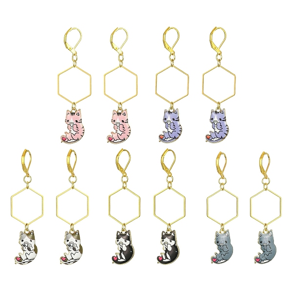 PandaHall Rack Plating Alloy Cat Dangle Leverback Dangle Earrings, Golden Brass Long Drop Earrings, Mixed Color, 66x19.5mm Alloy Cat Shape..., Multicolor
PandaHall Rack Plating Alloy Cat Dangle Leverback Dangle Earrings, Golden Brass Long Drop Earrings, Mixed Color, 66x19.5mm Alloy Cat Shape..., Multicolor