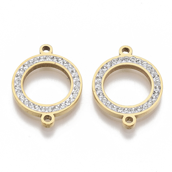 PandaHall 304 Stainless Steel Links connectors, with Rhinestone, Ring, Golden, Crystal, 21x16x2mm, Hole: 1.5mm Stainless Steel+Rhinestone..., Clear
PandaHall 304 Stainless Steel Links connectors, with Rhinestone, Ring, Golden, Crystal, 21x16x2mm, Hole: 1.5mm Stainless Steel+Rhinestone..., Clear