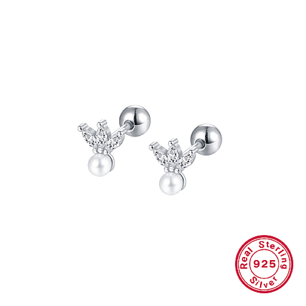 PandaHall Rhodium Plated 925 Sterling Silver Micro Pave Cubic Zirconia Flower Stud Earrings, with Natural Pearl and 925 Stamp, Platinum, 6mm...
PandaHall Rhodium Plated 925 Sterling Silver Micro Pave Cubic Zirconia Flower Stud Earrings, with Natural Pearl and 925 Stamp, Platinum, 6mm...