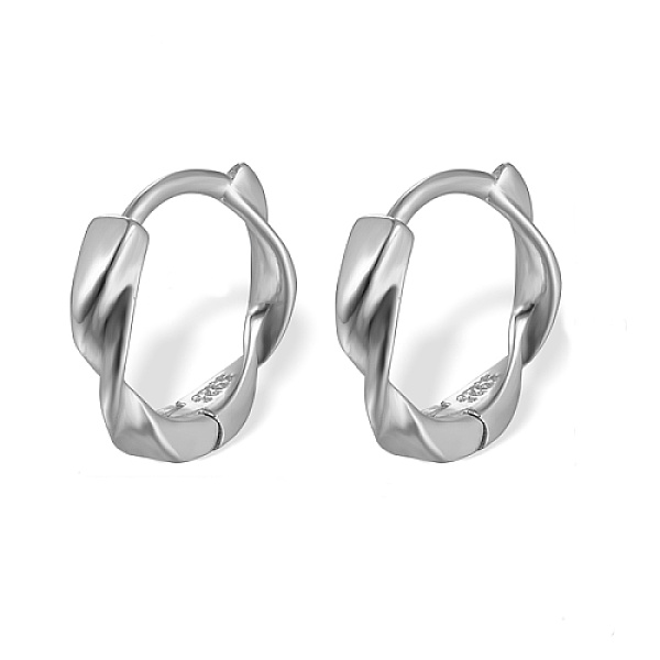PandaHall Rhodium Plated 925 Sterling Silver Twist Hoop Earrings for Women, with S925 Stamp, Platinum, 10x11x2mm Sterling Silver Twist
PandaHall Rhodium Plated 925 Sterling Silver Twist Hoop Earrings for Women, with S925 Stamp, Platinum, 10x11x2mm Sterling Silver Twist