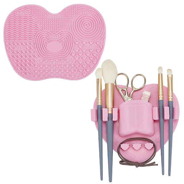 PandaHall Gorgecraft Silicone Makeup Brush Organizer & Silicone Makeup Cleaning Brush Mat, Pink, 2pcs/set Silicone Heart Pink
PandaHall Gorgecraft Silicone Makeup Brush Organizer & Silicone Makeup Cleaning Brush Mat, Pink, 2pcs/set Silicone Heart Pink