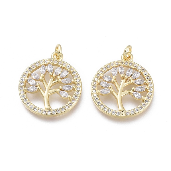PandaHall Brass Micro Pave Cubic Zirconia Pendants, with Jump Rings, Flat Round with Tree, Clear, Real 18K Gold Plated, 18.5x16x2.5mm, Hole...
PandaHall Brass Micro Pave Cubic Zirconia Pendants, with Jump Rings, Flat Round with Tree, Clear, Real 18K Gold Plated, 18.5x16x2.5mm, Hole...
