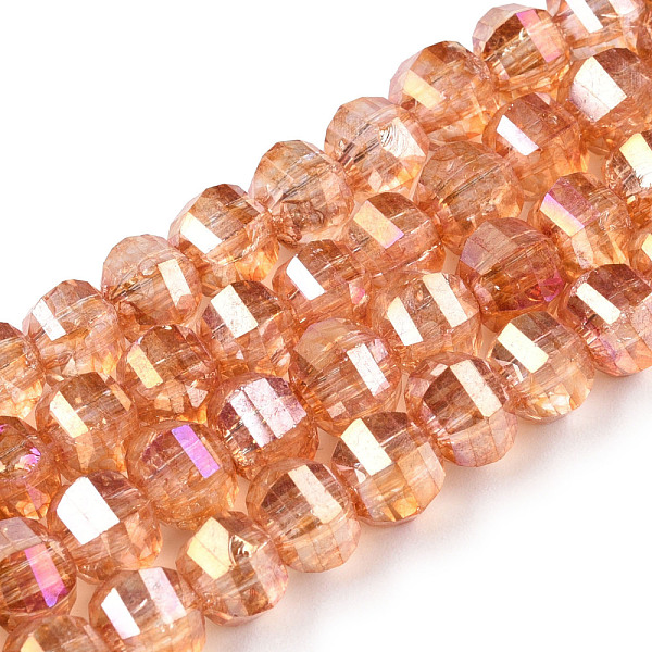 PandaHall Transparent Electroplate Glass Beads Strands, AB Color Plated, Faceted, Round, Sandy Brown, 8x6mm, Hole: 1.2mm, about 60pcs/strand...
PandaHall Transparent Electroplate Glass Beads Strands, AB Color Plated, Faceted, Round, Sandy Brown, 8x6mm, Hole: 1.2mm, about 60pcs/strand...