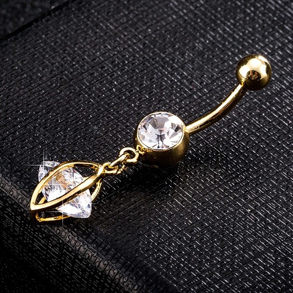 PandaHall Brass Cubic Zirconia Navel Ring, Belly Rings, with 304 Stainless Steel Bar, Cadmium Free & Lead Free, Real 18K Gold Plated, Horse..., Clear
PandaHall Brass Cubic Zirconia Navel Ring, Belly Rings, with 304 Stainless Steel Bar, Cadmium Free & Lead Free, Real 18K Gold Plated, Horse..., Clear