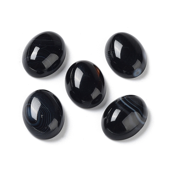 PandaHall Natural Striped Agate/Banded Agate Cabochons, Dyed & Heated, Oval, Black, 16x12x5.5mm Banded Agate Oval Black
PandaHall Natural Striped Agate/Banded Agate Cabochons, Dyed & Heated, Oval, Black, 16x12x5.5mm Banded Agate Oval Black