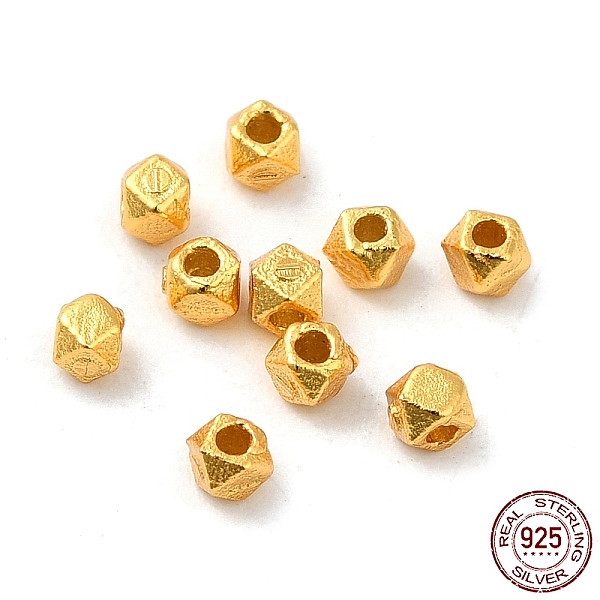 PandaHall 925 Sterling Silver Beads, Faceted, Cube, Matte Gold Color, 2x2x2mm, Hole: 0.8mm Sterling Silver Cube
PandaHall 925 Sterling Silver Beads, Faceted, Cube, Matte Gold Color, 2x2x2mm, Hole: 0.8mm Sterling Silver Cube