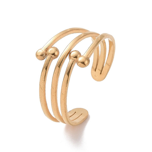 PandaHall Ion Plating(IP) 304 Stainless Steel Triple Line Open Cuff Ring, Hollow Ring for Men Women, Golden, US Size 8(18.1mm) 304 Stainless...
PandaHall Ion Plating(IP) 304 Stainless Steel Triple Line Open Cuff Ring, Hollow Ring for Men Women, Golden, US Size 8(18.1mm) 304 Stainless...