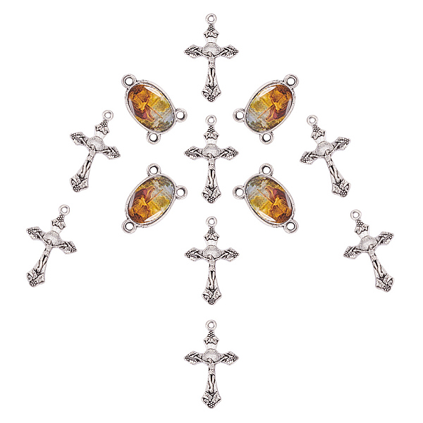 PandaHall 1 Set DIY Pendant Making with Tibetan Silver Crucifix Cross Pendants and Alloy Links Mixed Color Chandelier Components Oval Links..., Multicolor
PandaHall 1 Set DIY Pendant Making with Tibetan Silver Crucifix Cross Pendants and Alloy Links Mixed Color Chandelier Components Oval Links..., Multicolor
