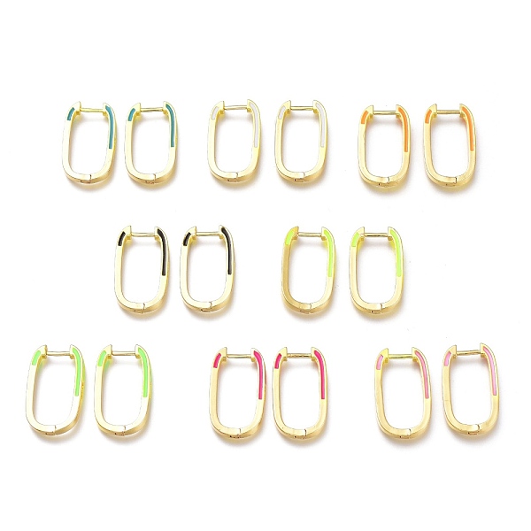 PandaHall Brass Micro Pave Clear Cubic Zirconia Huggie Hoop Earrings, with Enamel, Lead Free & Cadmium Free, Oval, Real 18K Gold Plated..., Multicolor
PandaHall Brass Micro Pave Clear Cubic Zirconia Huggie Hoop Earrings, with Enamel, Lead Free & Cadmium Free, Oval, Real 18K Gold Plated..., Multicolor