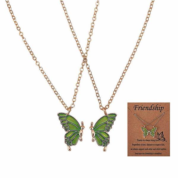 PandaHall 2Pcs Matching Butterfly Pendant Necklaces Set, 316 Surgical Stainless Steel Couple Necklace for Mother Daughter Friends, Light..., Green
PandaHall 2Pcs Matching Butterfly Pendant Necklaces Set, 316 Surgical Stainless Steel Couple Necklace for Mother Daughter Friends, Light..., Green
