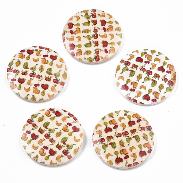 PandaHall Fruit Seris Printed Wood Pendants, Flat Round with Fruit Pattern, Seashell Color, 50x5mm, Hole: 1.6mm Wood Flat Round
PandaHall Fruit Seris Printed Wood Pendants, Flat Round with Fruit Pattern, Seashell Color, 50x5mm, Hole: 1.6mm Wood Flat Round