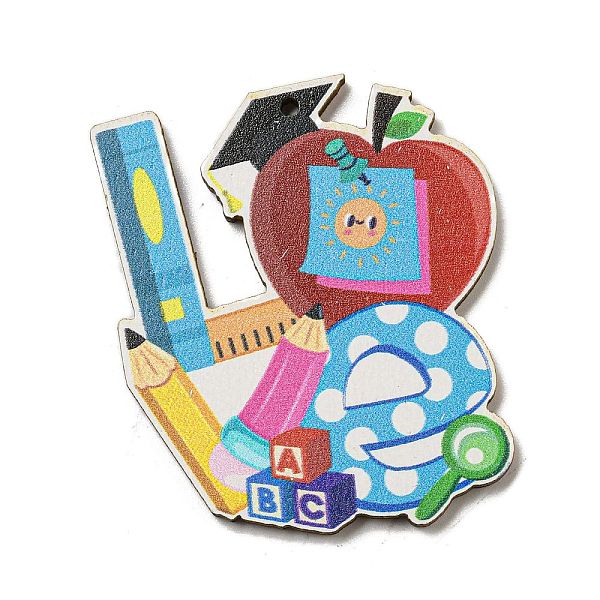 PandaHall Wood Pendant, Teachers' Day Theme, Pen, 45x38x2.5mm, Hole: 1.6mm Wood Pen
PandaHall Wood Pendant, Teachers' Day Theme, Pen, 45x38x2.5mm, Hole: 1.6mm Wood Pen