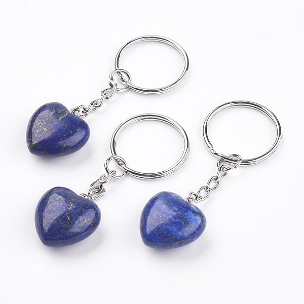 PandaHall Natural Lapis Lazuli Keychain, with Platinum Iron Findings, Heart, 72mm Lapis Lazuli Heart Blue
PandaHall Natural Lapis Lazuli Keychain, with Platinum Iron Findings, Heart, 72mm Lapis Lazuli Heart Blue