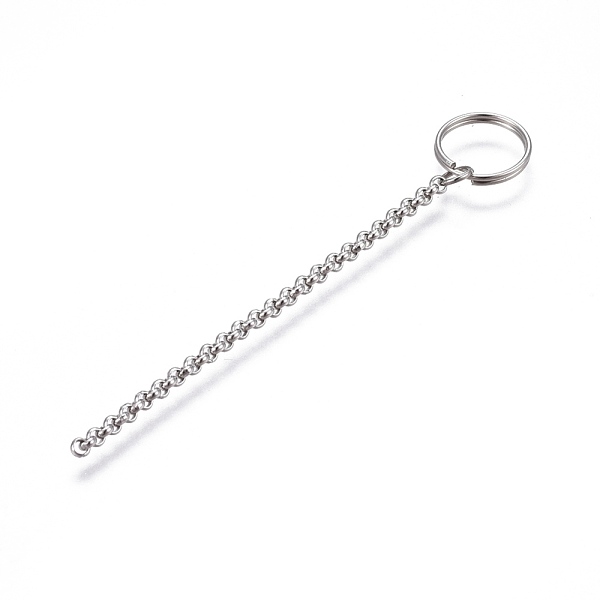 PandaHall 304 Stainless Steel Split Key Ring Clasps, For Keychain Making, with Extended Rolo Chains, Stainless Steel Color, 63mm, Ring...
PandaHall 304 Stainless Steel Split Key Ring Clasps, For Keychain Making, with Extended Rolo Chains, Stainless Steel Color, 63mm, Ring...