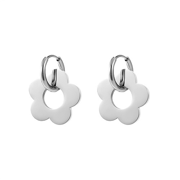 PandaHall 304 Stainless Steel Dangle Hoop Earrings, Stainless Steel Color, Flower, 20mm 304 Stainless Steel Flower
PandaHall 304 Stainless Steel Dangle Hoop Earrings, Stainless Steel Color, Flower, 20mm 304 Stainless Steel Flower