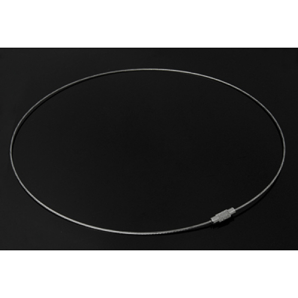 PandaHall Steel Necklace Making, with Brass Screw Clasps, Platinum, Inner Diameter: 145mm, 4x12.5mm, 1mm Steel Silver
PandaHall Steel Necklace Making, with Brass Screw Clasps, Platinum, Inner Diameter: 145mm, 4x12.5mm, 1mm Steel Silver