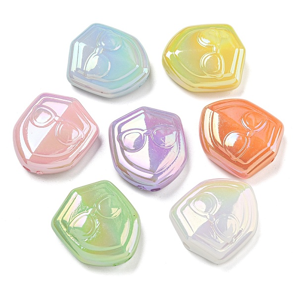 PandaHall UV Plating Opaque Acrylic Beads, Shield with Glasses Pattern, Iridescent, Mixed Color, 27x24x10mm, Hole: 2.5mm Acrylic Others..., Multicolor
PandaHall UV Plating Opaque Acrylic Beads, Shield with Glasses Pattern, Iridescent, Mixed Color, 27x24x10mm, Hole: 2.5mm Acrylic Others..., Multicolor