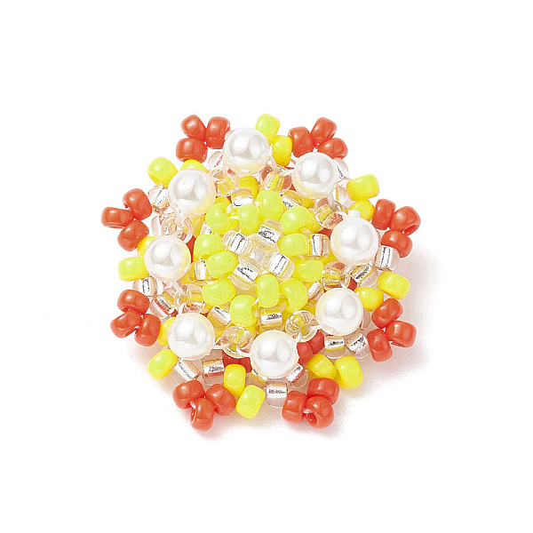 PandaHall Loom Pattern Glass Seed Beads, with Shell Pearl Beaded, Flower Pendant, Yellow, 21x21x8.5mm, Hole: 0.8mm Glass Flower Yellow
PandaHall Loom Pattern Glass Seed Beads, with Shell Pearl Beaded, Flower Pendant, Yellow, 21x21x8.5mm, Hole: 0.8mm Glass Flower Yellow