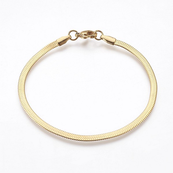 PandaHall Ion Plating(IP) 304 Stainless Steel Herringbone Chain Bracelets, with Lobster Claw Clasps, Golden, 7-1/4 inch(18.5cm), 3mm 304...
PandaHall Ion Plating(IP) 304 Stainless Steel Herringbone Chain Bracelets, with Lobster Claw Clasps, Golden, 7-1/4 inch(18.5cm), 3mm 304...
