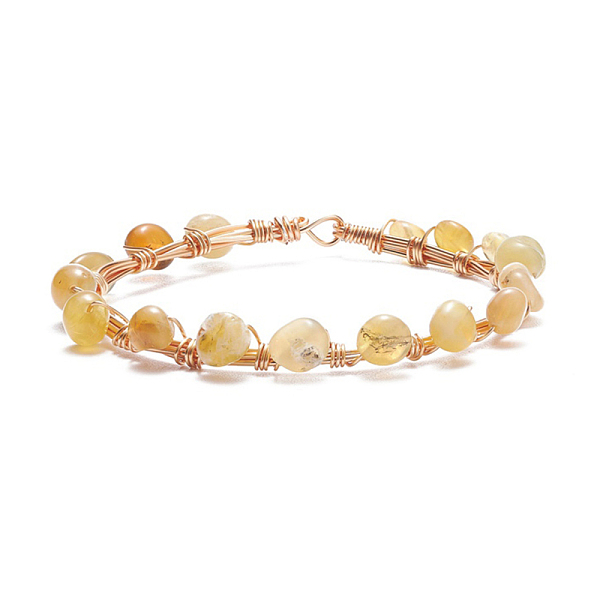 PandaHall Natural Yellow Opal Braided Beaded Bracelet, Copper Wire Wrap Gemstone Jewelry for Women, Light Gold, 8-1/8 inch(20.6cm) Yellow...
PandaHall Natural Yellow Opal Braided Beaded Bracelet, Copper Wire Wrap Gemstone Jewelry for Women, Light Gold, 8-1/8 inch(20.6cm) Yellow...