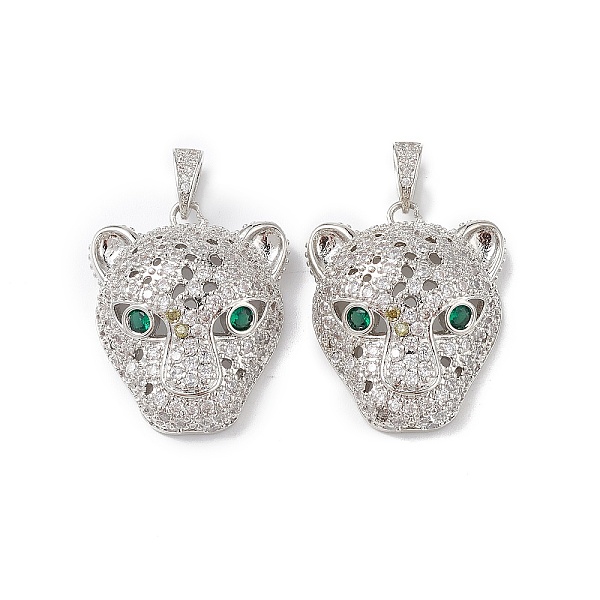 PandaHall Brass Micro Pave Cubic Zirconia Pendants, Real Platinum Plated, Leopard Charms, Real Platinum Plated, 29x24x10mm, Hole: 7x3mm..., Green
PandaHall Brass Micro Pave Cubic Zirconia Pendants, Real Platinum Plated, Leopard Charms, Real Platinum Plated, 29x24x10mm, Hole: 7x3mm..., Green