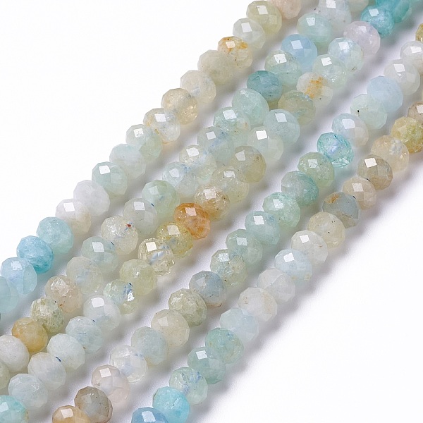 PandaHall Natural Aquamarine Beads Strands, Faceted, Rondelle, 5x3.5mm, Hole: 0.9mm, about 106~107pcs/strand, 15.35~15.55 inch(39~39.5cm)...
PandaHall Natural Aquamarine Beads Strands, Faceted, Rondelle, 5x3.5mm, Hole: 0.9mm, about 106~107pcs/strand, 15.35~15.55 inch(39~39.5cm)...