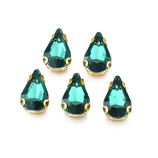 PandaHall Sew on Rhinestone, Transparent Glass Rhinestones, with Iron Prong Settings, Faceted, Teardrop, Emerald, 12.5x8x5.5mm, Hole: 1mm..., Green
PandaHall Sew on Rhinestone, Transparent Glass Rhinestones, with Iron Prong Settings, Faceted, Teardrop, Emerald, 12.5x8x5.5mm, Hole: 1mm..., Green
