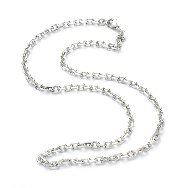 PandaHall 304 Stainless Steel Cable Chain Necklaces, with Lobster Claw Clasps, Faceted, Stainless Steel Color, 19.60 inch(49.8cm), 5mm 304...
PandaHall 304 Stainless Steel Cable Chain Necklaces, with Lobster Claw Clasps, Faceted, Stainless Steel Color, 19.60 inch(49.8cm), 5mm 304...