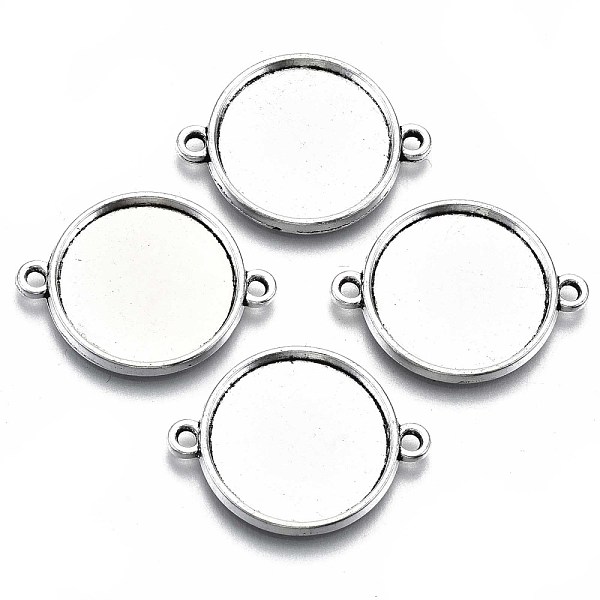 PandaHall Tibetan Style Alloy Cabochon Connectors Settings, Cadmium Free & Lead Free, Flat Round, Antique Silver, Tray: 18mm, 26x20x2mm...
PandaHall Tibetan Style Alloy Cabochon Connectors Settings, Cadmium Free & Lead Free, Flat Round, Antique Silver, Tray: 18mm, 26x20x2mm...