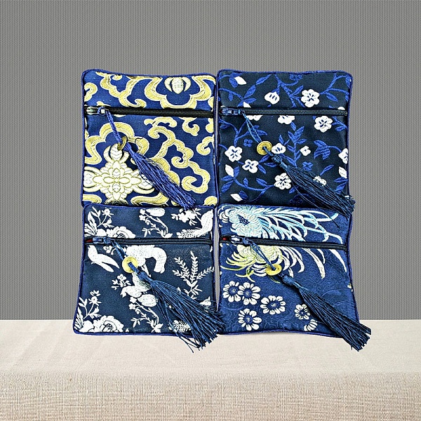 PandaHall Double-layer Zipper Cloth Bag, Chinese Style Jewelry Storage Bag for Jewelry Accessories, Random Pattern, Blue, 11.5x11.5cm Cloth...
PandaHall Double-layer Zipper Cloth Bag, Chinese Style Jewelry Storage Bag for Jewelry Accessories, Random Pattern, Blue, 11.5x11.5cm Cloth...