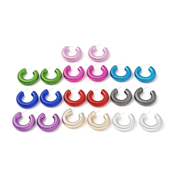 PandaHall Ring Acrylic Stud Earrings, Half Hoop Earrings with 316 Surgical Stainless Steel Pins, Mixed Color, 34.5x8mm Acrylic Ring..., Multicolor
PandaHall Ring Acrylic Stud Earrings, Half Hoop Earrings with 316 Surgical Stainless Steel Pins, Mixed Color, 34.5x8mm Acrylic Ring..., Multicolor