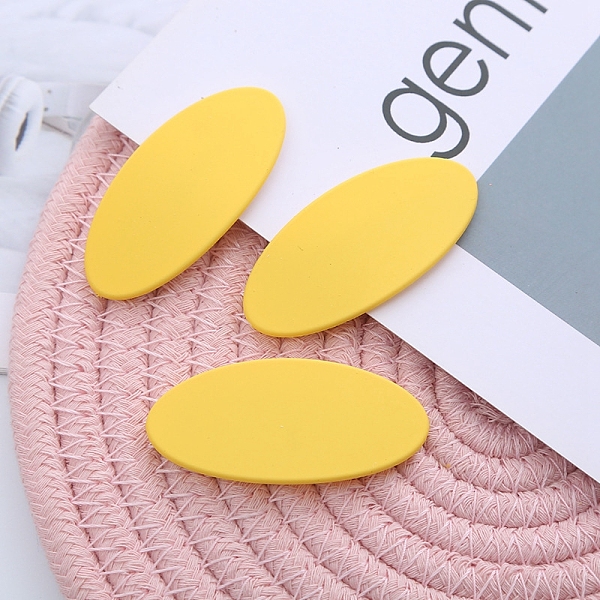 PandaHall Frosted Plastic Snap Hair Clips, with Metal Clip, for Women and Girls, Oval, Yellow, 56x26mm Plastic Yellow
PandaHall Frosted Plastic Snap Hair Clips, with Metal Clip, for Women and Girls, Oval, Yellow, 56x26mm Plastic Yellow