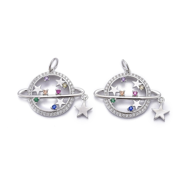 PandaHall Brass Micro Pave Colorful Cubic Zirconia Pendants, with Jump Rings, Long-Lasting Plated, Star with Star, Real Platinum Plated...
PandaHall Brass Micro Pave Colorful Cubic Zirconia Pendants, with Jump Rings, Long-Lasting Plated, Star with Star, Real Platinum Plated...