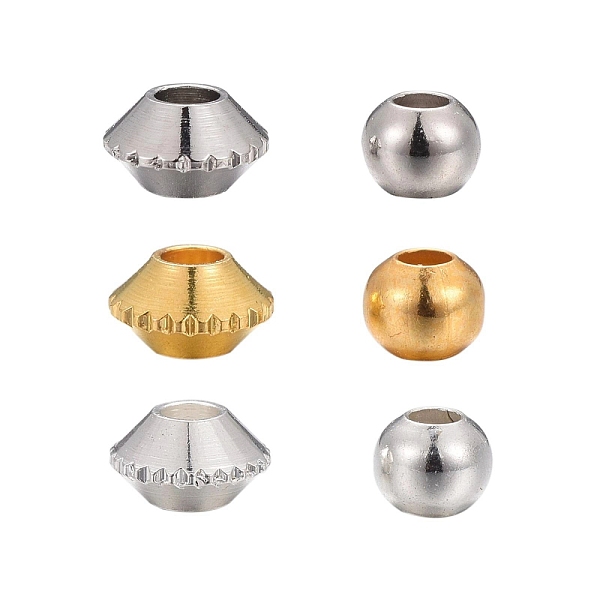 PandaHall 900Pcs 6 Style Brass Spacer Beads, Bicone & Round, Golden & Silver & Platiunm Brass Mixed Shapes
PandaHall 900Pcs 6 Style Brass Spacer Beads, Bicone & Round, Golden & Silver & Platiunm Brass Mixed Shapes